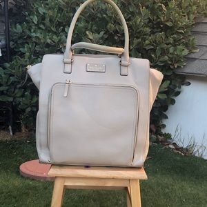 Kate Spade all leather vanilla tote bag